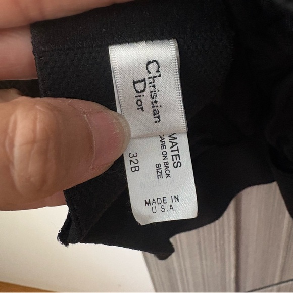 Christian Dior Vintage Black "CD" Cursive Embroidered Strapless Bustier 32B NWT - Picture 11 of 16